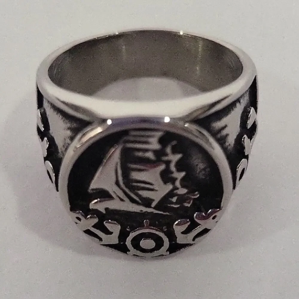 Nautical Sail Boat Handmade Men's Ring Size 9 NWT